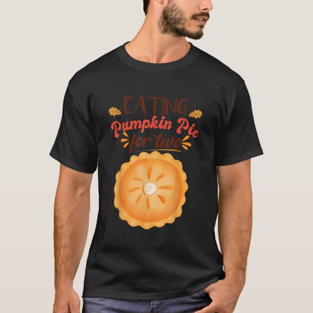 T-shirt Faire-part Grossesse Manger Citrouille Pie Pour De (Devant)