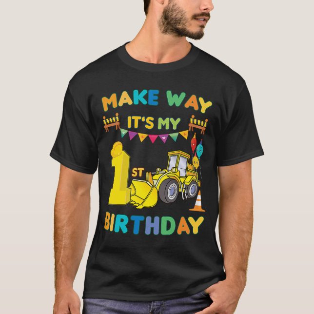 T-shirt faire place c'est ma 1ère fête d'anniversaire cons (Devant)