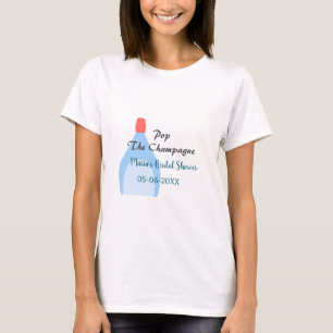 T-shirt Faire sauter le Champagne blue enterrement de vie 
