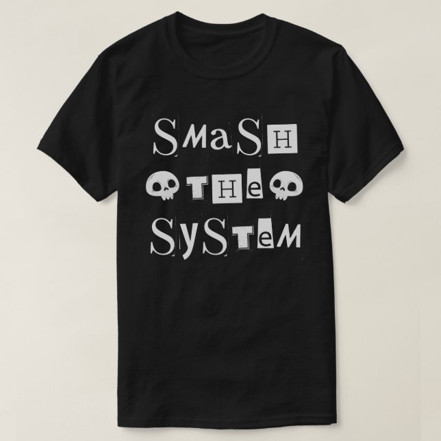 T-shirt Faire tomber le système (Design devant)