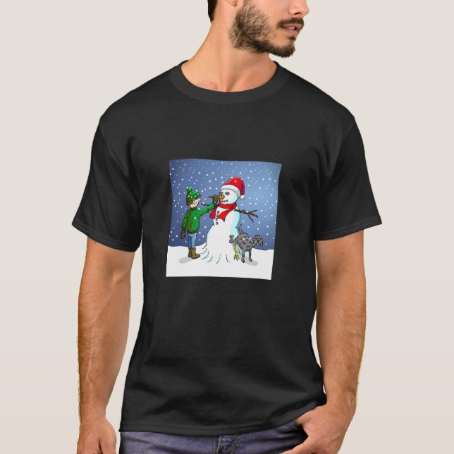 T-shirt Faire un bonhomme de neige (Devant)