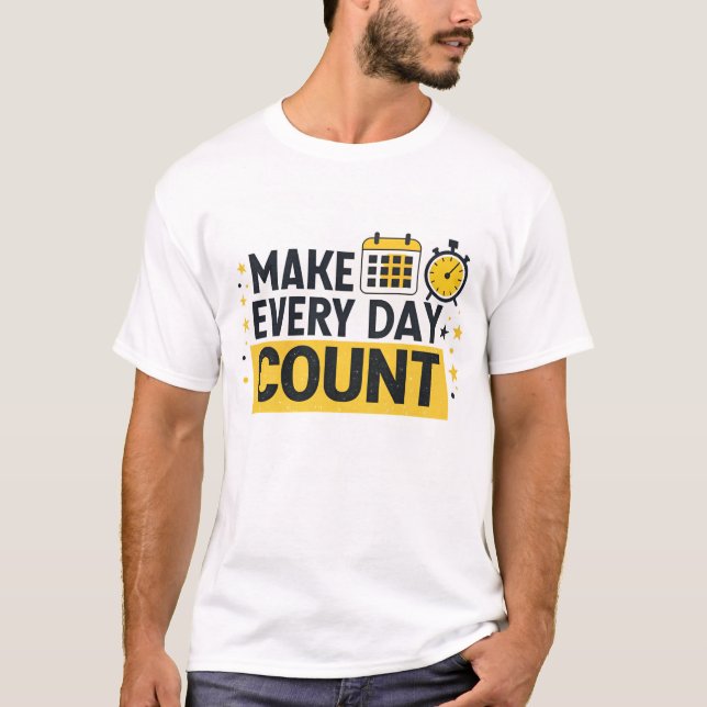 T-shirt Faire un compte quotidien (Devant)