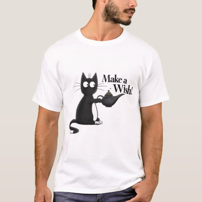 T-shirt Faire un voeu (Lampe magique d'Aladdin) (Devant)