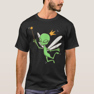 T-shirt Fairy Alien UFO Mystical Space Alien Fairy L