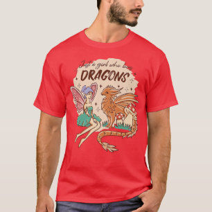 T-shirt Fairy Dragon Love Girls Children Fairy Tale Fabulo