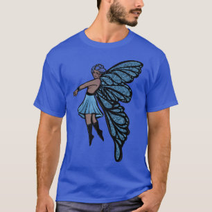 T-shirt Fairy Garden Blue Flowers ArtT-Shirt