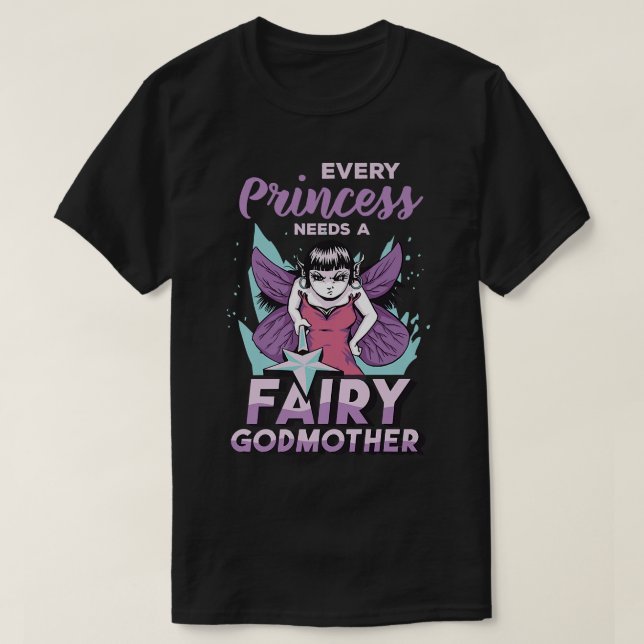 T-shirt Fairy Godmère Présente Pour Femmes Cool Princesse  (Design devant)