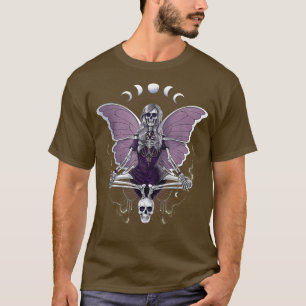 T-shirt Fairy Grunge Fairycore Esthétique Gothique Squelet