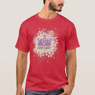T-shirt Fairy Tales Crown Princesse Queen Christmas Snowfl