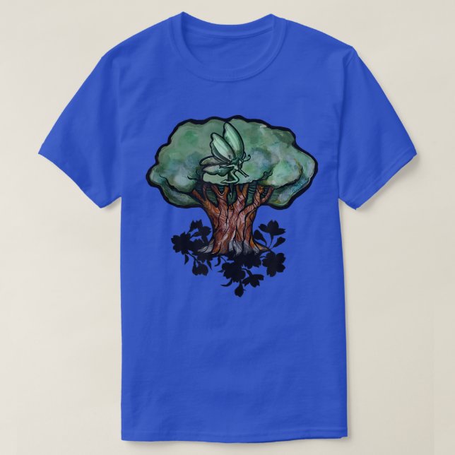 T-shirt Fairy Tree Art vert nature lovers fairies druid d (Design devant)