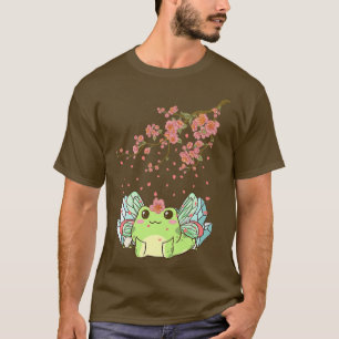 T-shirt Fairycore esthétique Cute Kawaii Fairy Frog Cherry