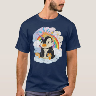 T-shirt Fairytale Bird Penguincorn Rainbow Animal Penguin 