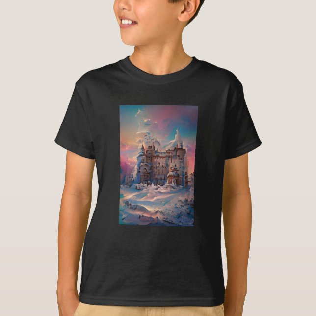 T-shirt Fairytale World, Winter Castle, Snow Castle, Cadea (Devant)