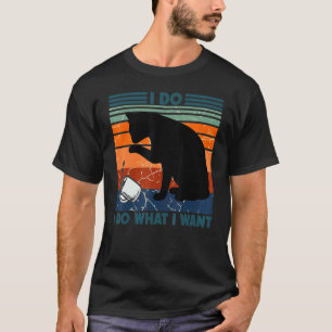 T-shirt Fais ce que je veux Black Cat Red Cup Graphique 1