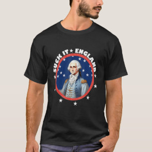 T-shirt Fais le, Angleterre 4 juillet George Washington 1