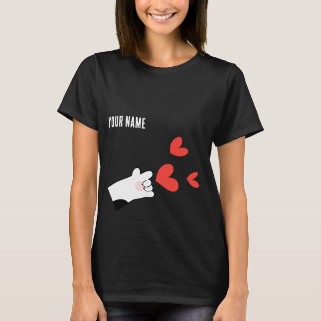 T-shirt Faisceau d'amour personnalisé Couple Set (Devant)