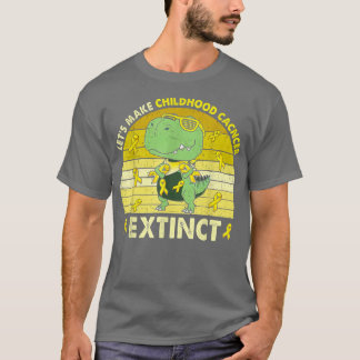 T-shirt Faisons disparaître le cancer de l'enfance Dinosau