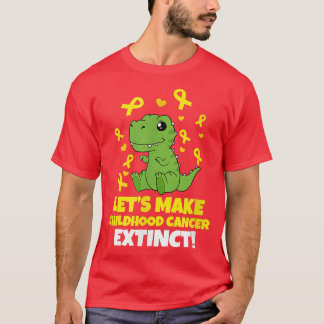 T-shirt Faisons disparaître le cancer de l'enfance Dinosau