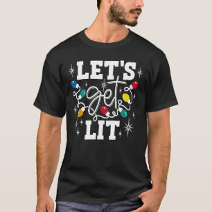T-shirt Faisons Lit Noël Feux Feux Mens Femmes