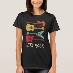 T-shirt Faisons Rock n Roll Guitare Rétro Cadeaux Hommes F