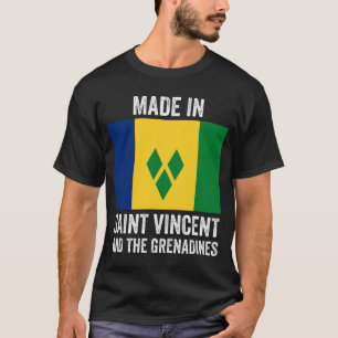 T-shirt Fait à Saint-Vincent-et-les Grenadines // Drapeau