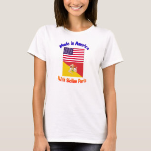 T-shirt Fait dans Americia avec les pièces siciliennes