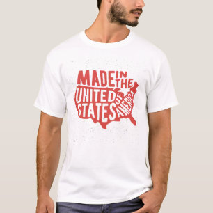 T-shirt Fait dans la typographie des Etats-Unis d'Amérique