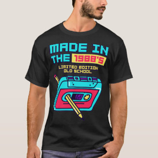 T-shirt Fait dans les années 1988 Bande de cassette rétro