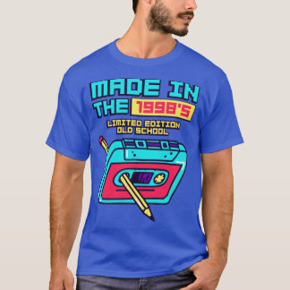 T-shirt Fait dans les années 1998 Bande de cassette rétro