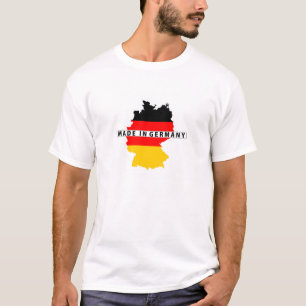 T-shirt fait dans l'étiquette de produit de drapeau de