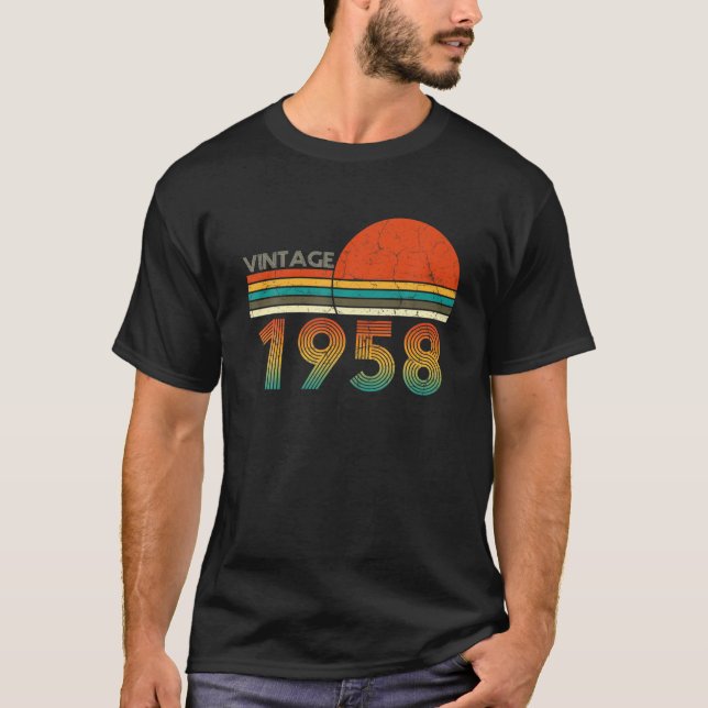 T-shirt Fait En 1958 63E Cadeaux Anniversaires 63 Bir De Q (Devant)