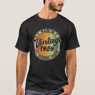 T-shirt Fait En 1959 63E Anniversaire 63 Ans Cadeaux Homme