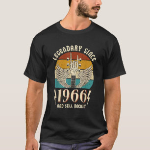 T-shirt Fait en 1966 Anniversaire 60 Ans Rétro Anniversair