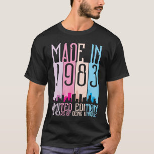 T-shirt Fait En 1983 40 Anniversaire Unique