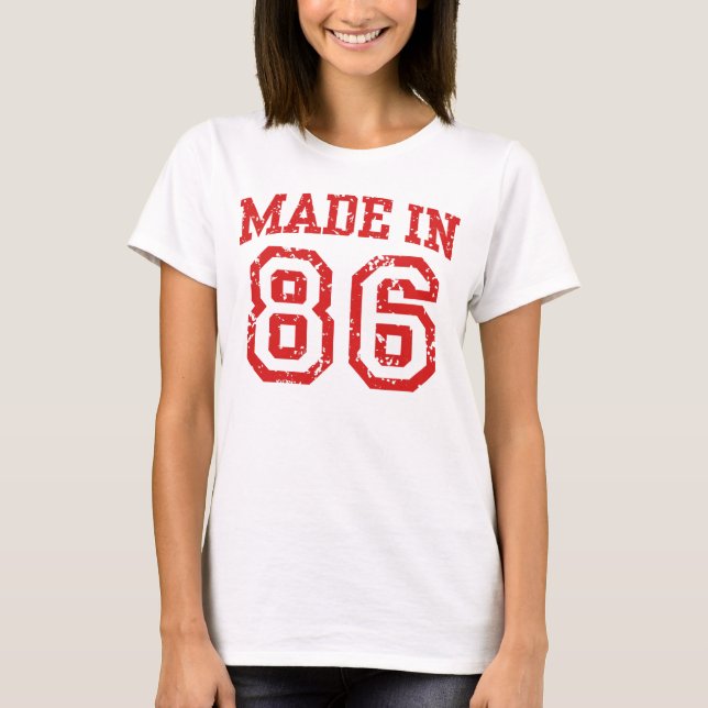 T-shirt Fait En 1986 (Devant)