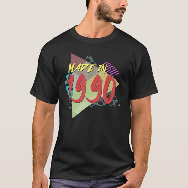 T-shirt Fait En 1990 33E Anniversaire Pour 33 Ans (Devant)