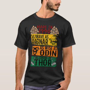 T-shirt Fait En 1990 Aussi Brave Que Ragnar Que Sage Odin 