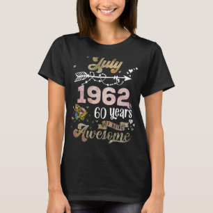 T-shirt Fait En Juillet 1962 60 Ans D'Être Sunshine Birt