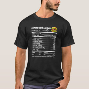 T-shirt Fait nutritionnel du cheeseburger Thanksgiving Noë