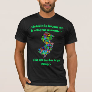 T-shirt fait sur commande coloré de New Jersey -