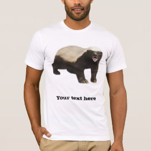T-shirt fait sur commande de blaireau de miel