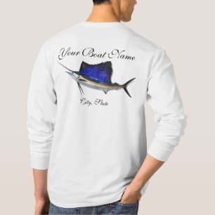T-shirt fait sur commande de pêche de pélerin de