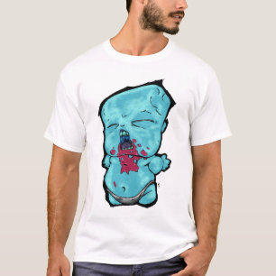 T-shirt fait sur commande de Zombaby des textes