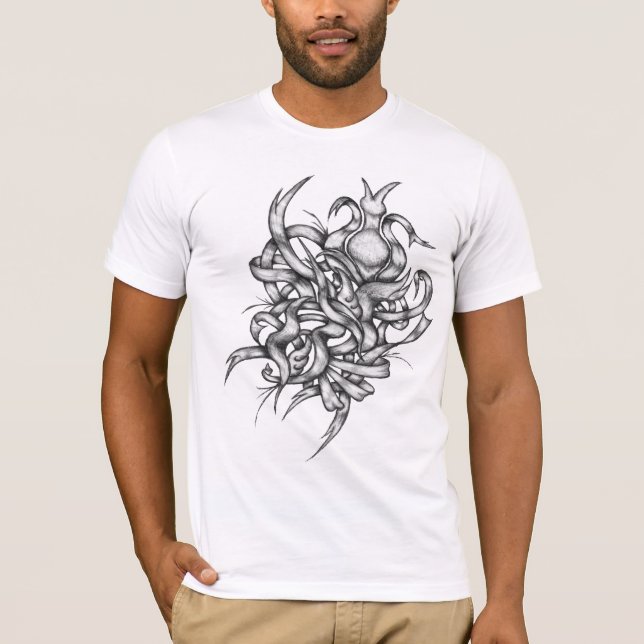T-shirt fait sur commande graphique de rayure (Devant)