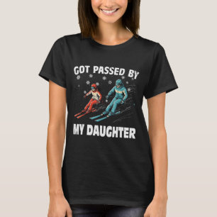 T-shirt Fait Tomber Par Ma Fille Drôle De Ski Famille Drôl