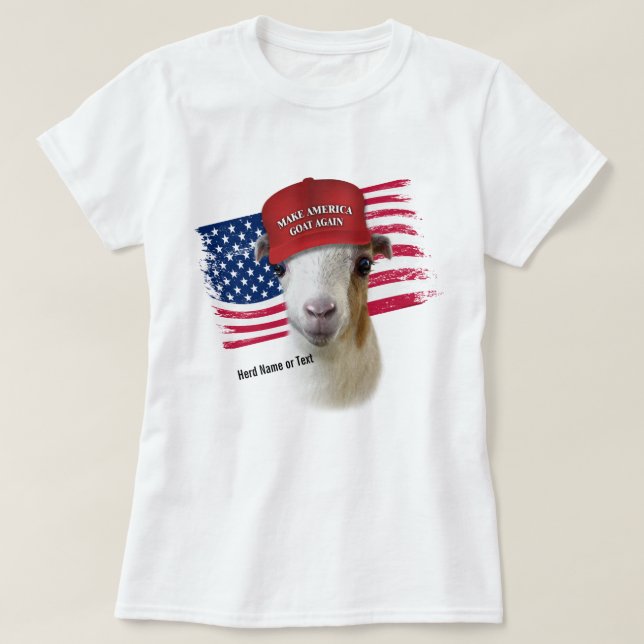 T-shirt Faites à l'Amérique une nouvelle chèvre La Mancha (Design devant)