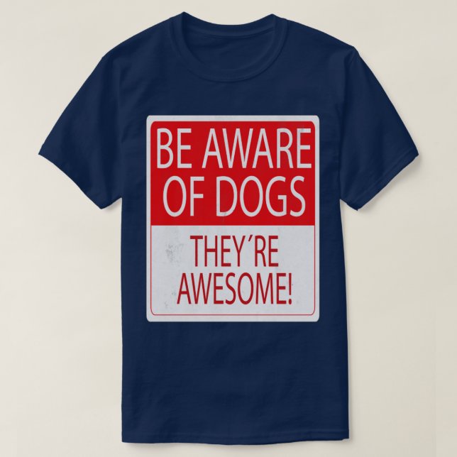 T-shirt Faites attention au chien (Design devant)