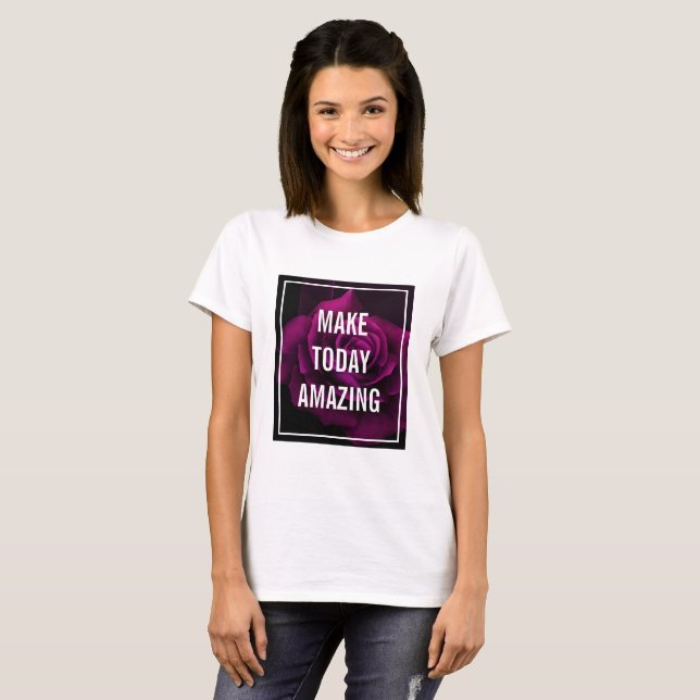 T-shirt Faites aujourd'hui Extraordinaire Purple Rose Insp (Devant entier)