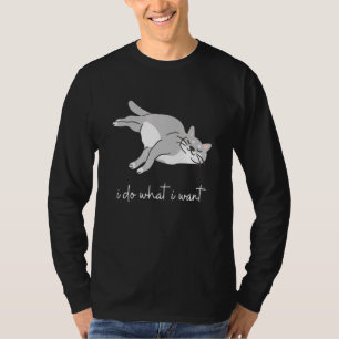 T-shirt Faites ce que je veux Chat noir Rouge Coupe Graphi