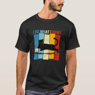T-shirt Faites Ce Que Je Veux Vintage Black Cat Coffee Cup